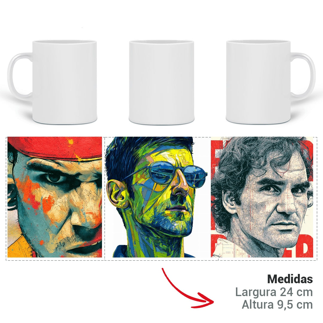 Caneca “Lendas do Tênis” – Inspiração para os Verdadeiros Fãs
