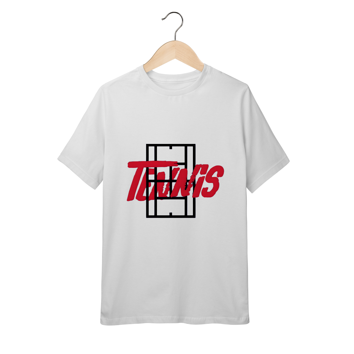 Camiseta Infantil Quality Tênis com Estampa Quadra e Tipografia – Algodão Premium