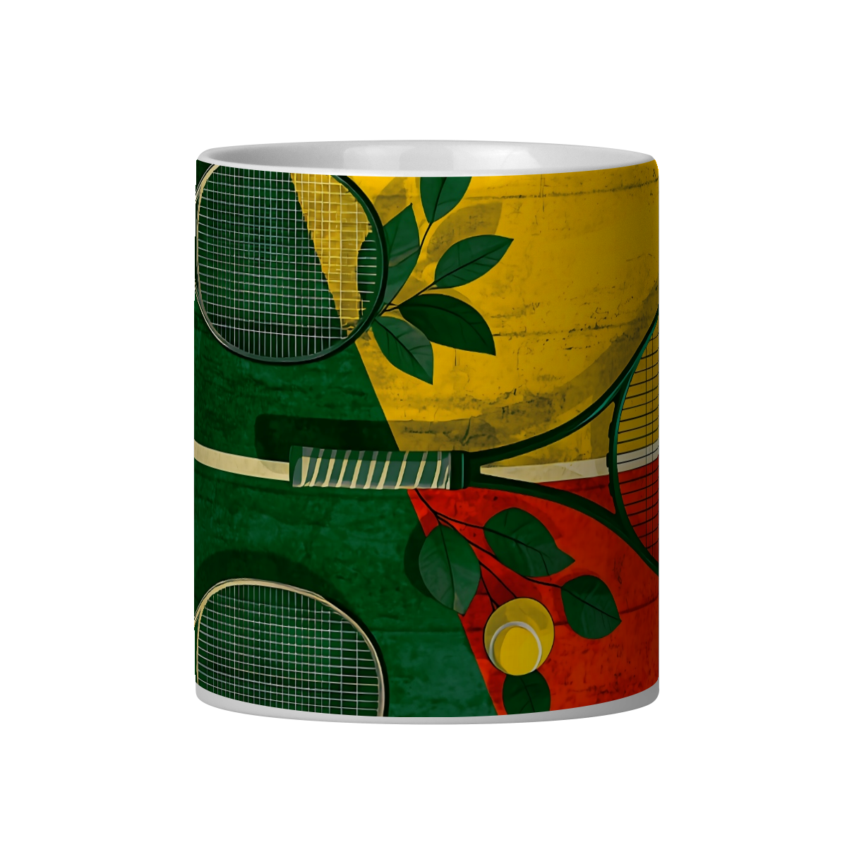 Caneca “Raquetes e Bolas de Tênis” – Energia e Estilo na Sua Rotina