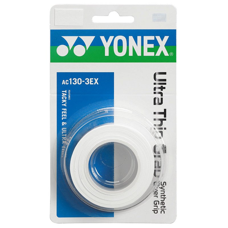 Overgrip Yonex Ultra Thin Grap Branco - 3 unidades