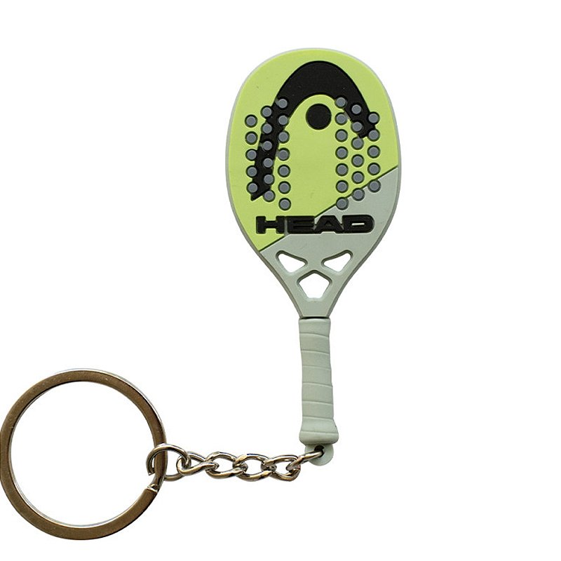 Chaveiro Head Beach Tennis Cinza e Verde