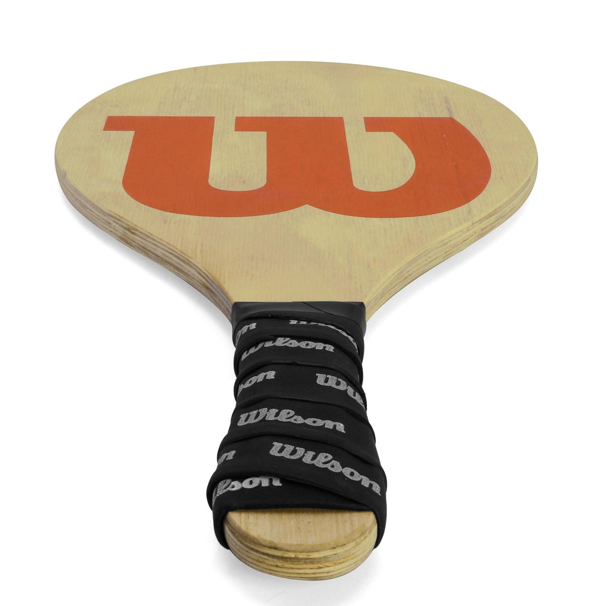 Kit Frescobol Wilson com 2 Raquetes e 1 Bola - Preta e Laranja