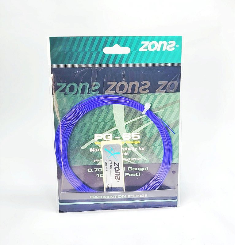 Set de Corda para Raquete de Badminton Zons PG 65 0,70mm Azul