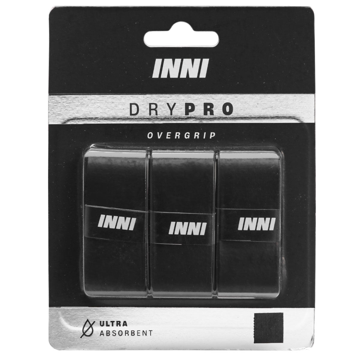 Overgrip Inni DryPro com 3 unidades Preto