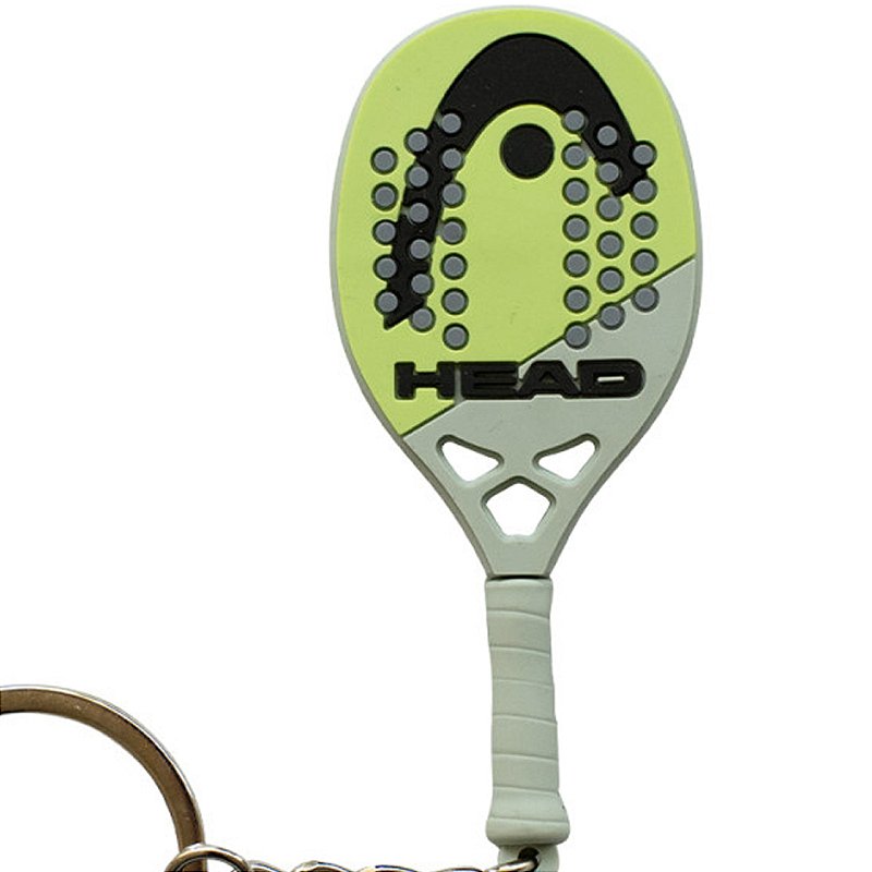 Chaveiro Head Beach Tennis Cinza e Verde