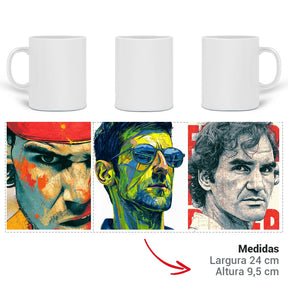 Caneca “Lendas do Tênis” – Inspiração para os Verdadeiros Fãs