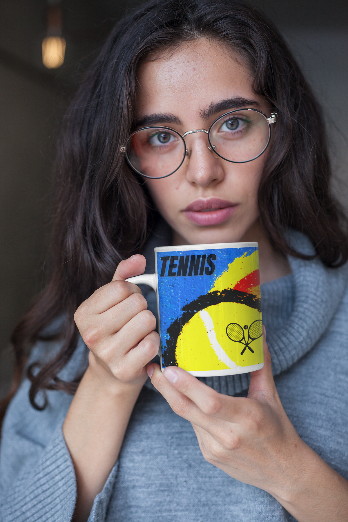 Caneca “I Love Tennis” – Café da Manhã dos Campeões