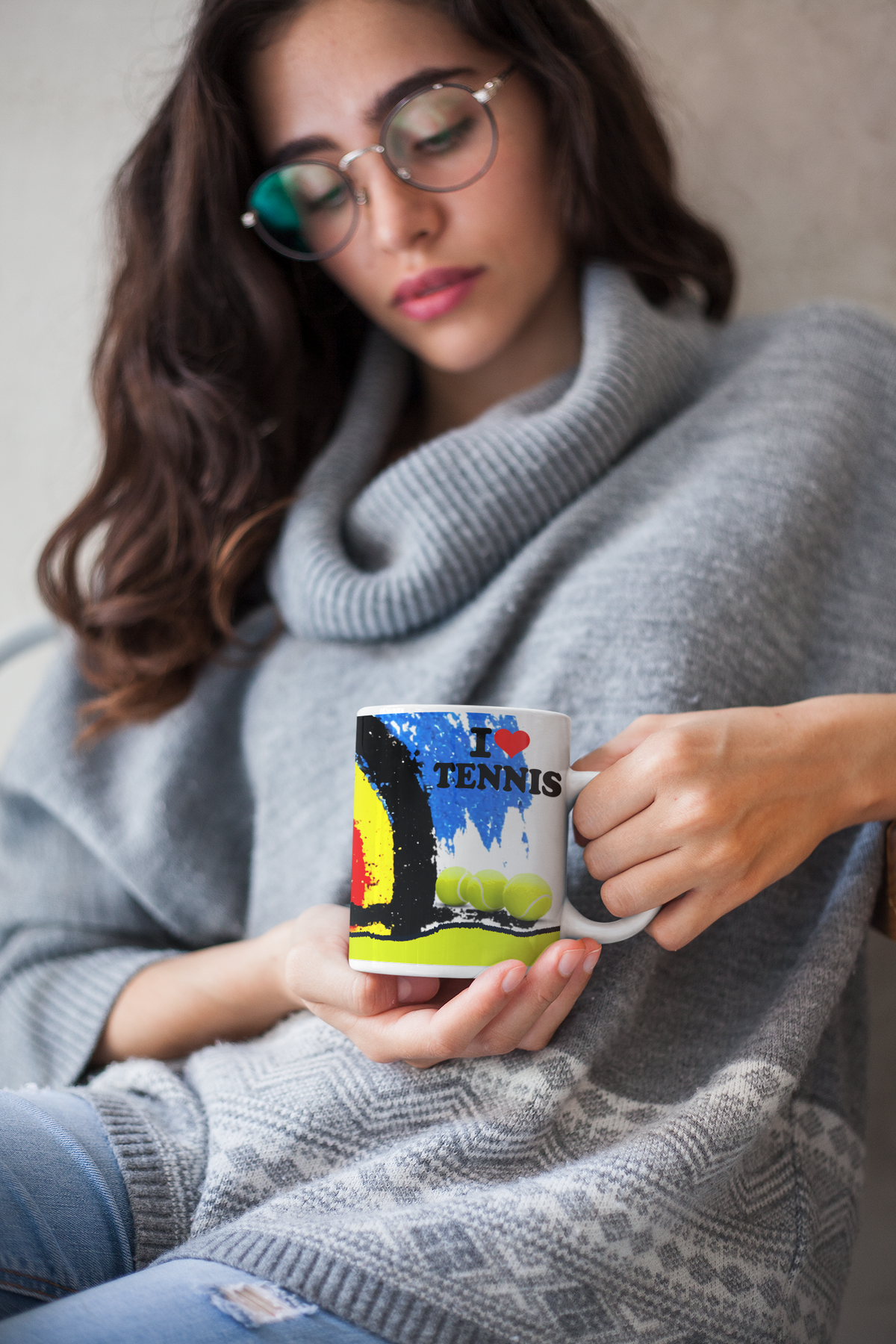 Caneca “I Love Tennis” – Café da Manhã dos Campeões