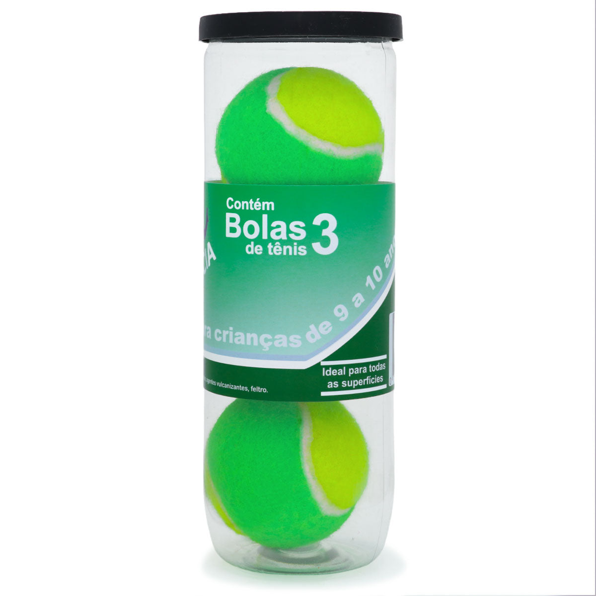 Bola de Tênis Spin Macia Verde 75 - Com 3 bolas