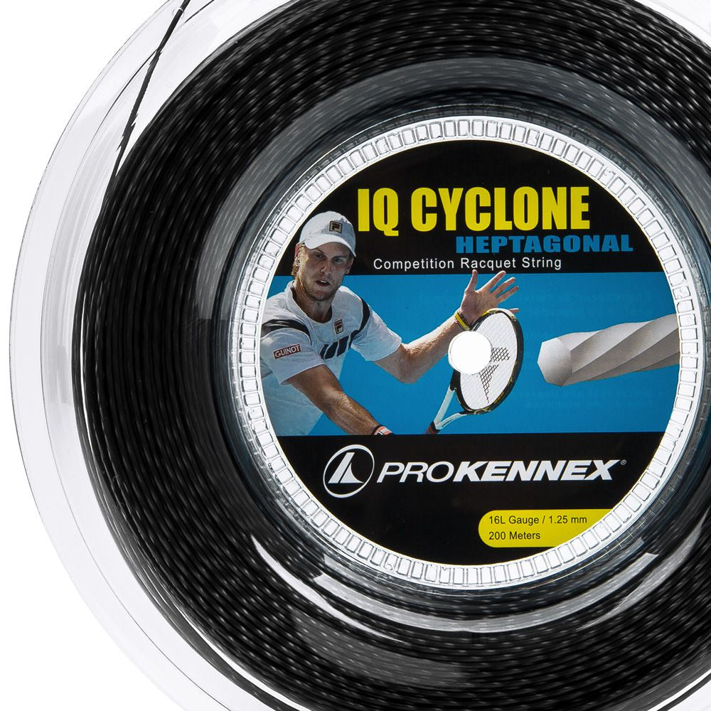 Corda para Raquete de Tênis Pro Kennex IQ Cyclone 1.25mm Preta