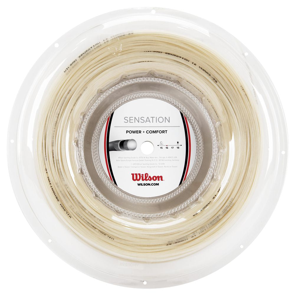 Corda para Raquete de Tênis Wilson Sensation 1.30 Natural
