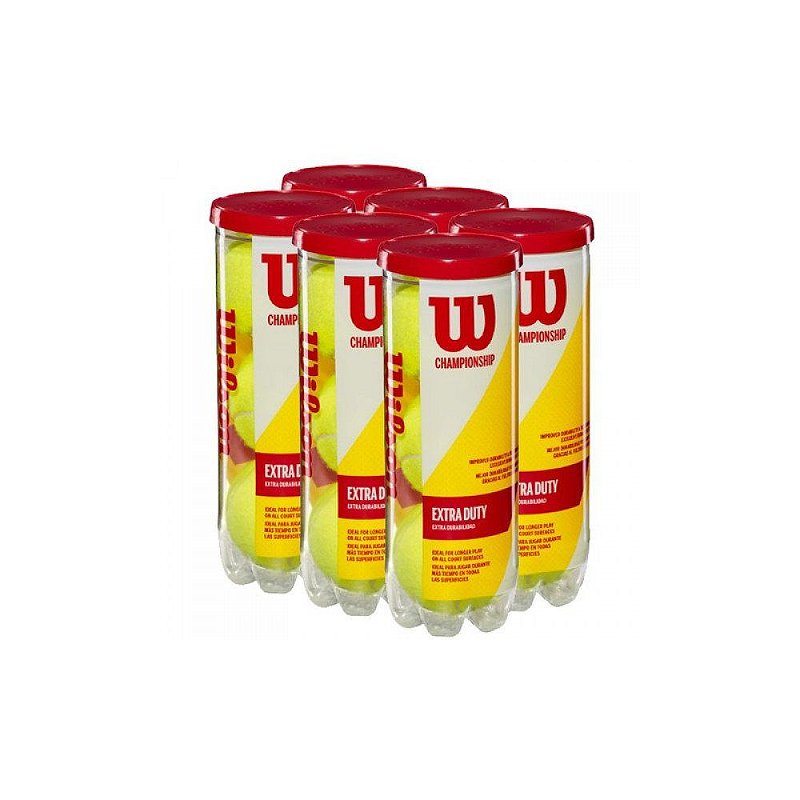 Bola de Tênis Wilson Championship Extra Duty Pack com 6 Tubos