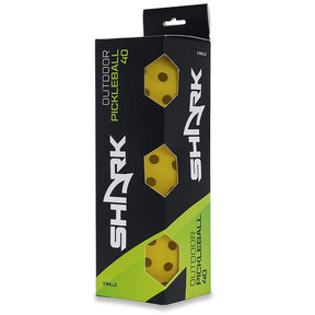 Bola de Pickleball Shark 40 Furos - Pack com 03 un.