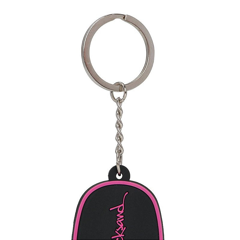 Chaveiro Quicksand Raquete Preto e Rosa