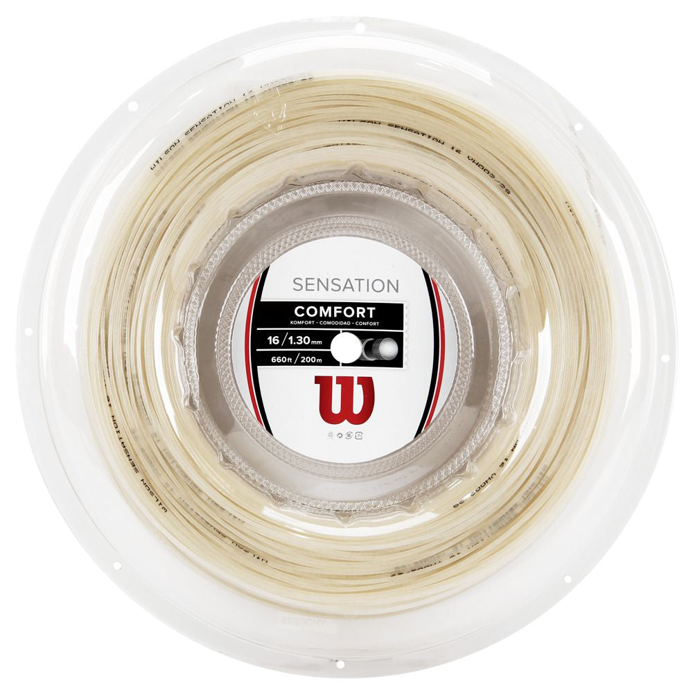 Corda para Raquete de Tênis Wilson Sensation 1.30 Natural