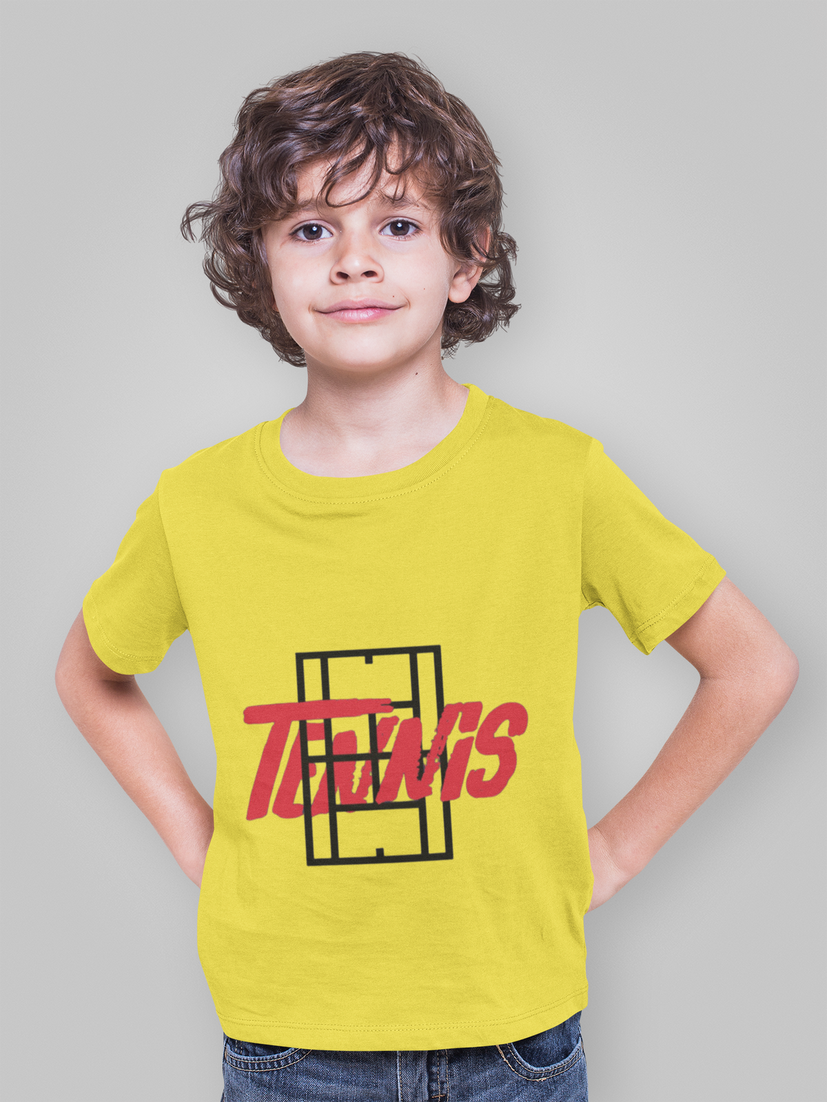 Camiseta Infantil Quality Tênis com Estampa Quadra e Tipografia – Algodão Premium