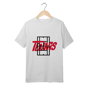 Camiseta Infantil Quality Tênis com Estampa Quadra e Tipografia – Algodão Premium
