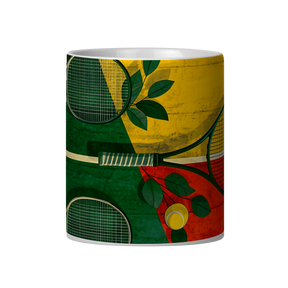 Caneca “Raquetes e Bolas de Tênis” – Energia e Estilo na Sua Rotina