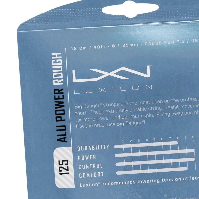 Corda Luxilon Alu Power Rough 1.25 Cinza Set