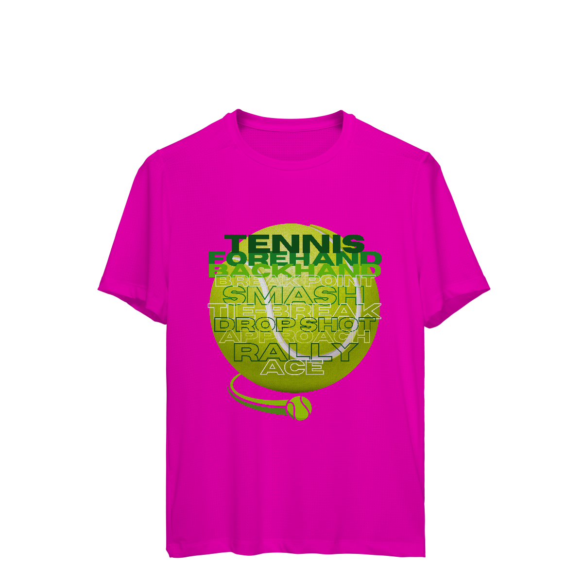 Camiseta Esportiva Tennis Ball – Linha Sport UV, Performance e Proteção Solar