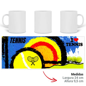 Caneca “I Love Tennis” – Café da Manhã dos Campeões